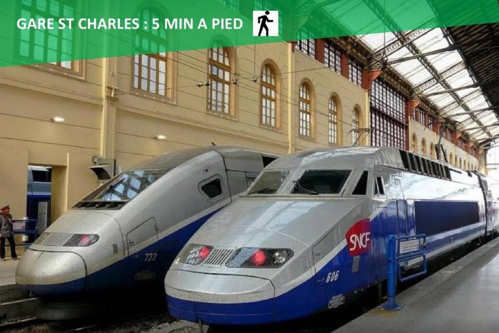 Climatise Gare Stcharles 4 Chambres Grand Balcon / Experience-Immo 마르세유 외부 사진